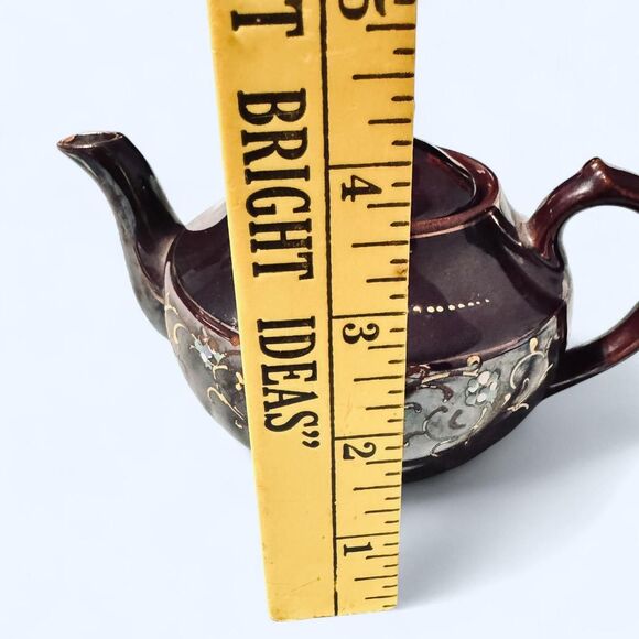 Vintage Brown Betty Redware teapot Boho and Cottage Vibes - Picture 3 of 8